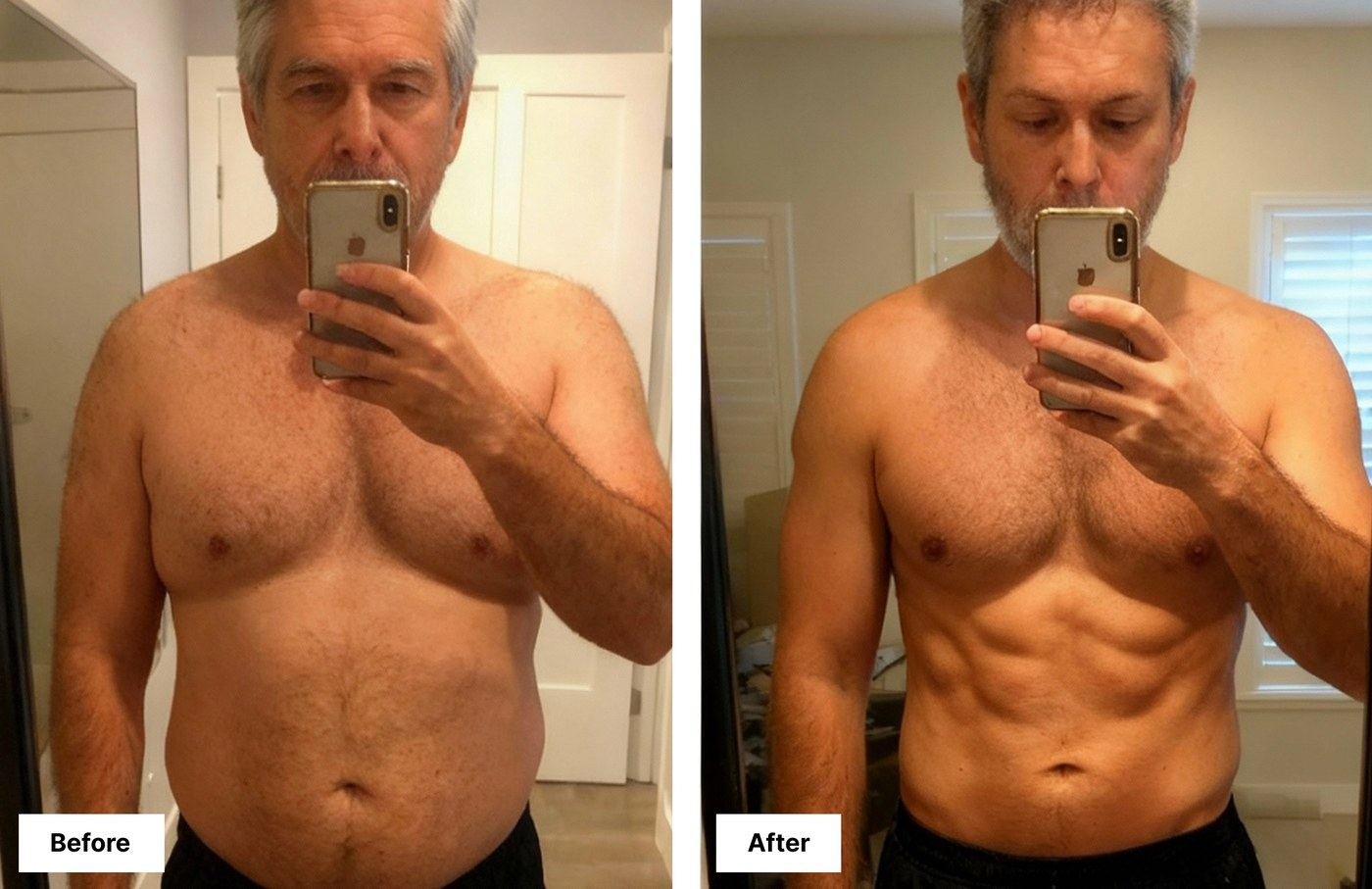 Body composition transformation result tracked with the Hume Pod over 12 weeks